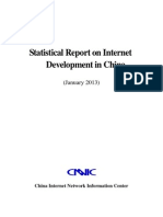 Statistical Report On Internet Development in China: (January 2013)