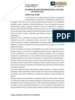 Memoria de Los Principales Métodos para Análisis de Impactos