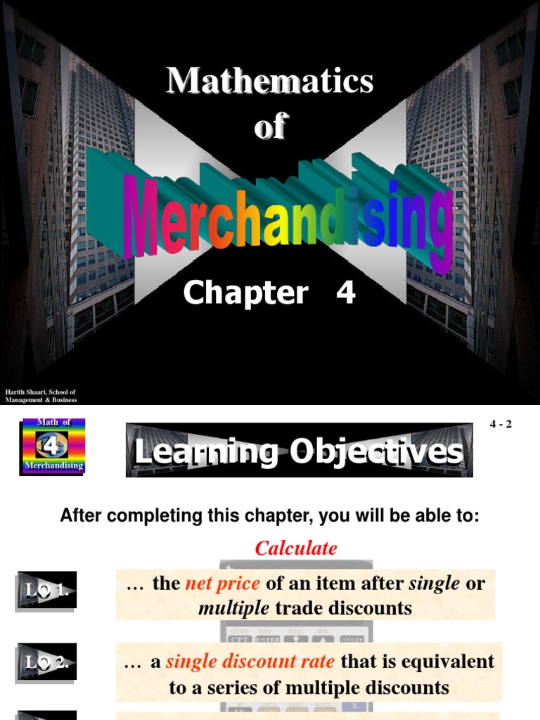 Merchandising Math: Discounts & Pricing | PDF | Merchandising | Discounting