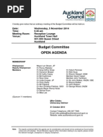 Auckland Council Budget committee 5 Nov 2014