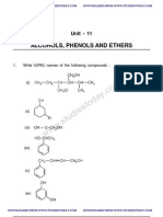 CBSE Class 12 Chemistry Notes and Questions For Alcohols Phenols and Ethers Part B