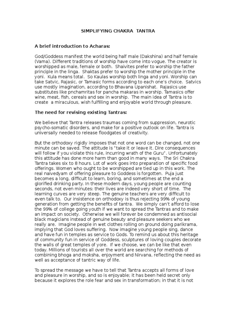 Simplifying Sri Chakra Tantra Practices | PDF | Religious Faiths ...