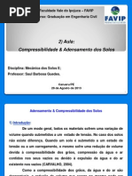 AULA 2) Adensamento e Compressibilidade (1)