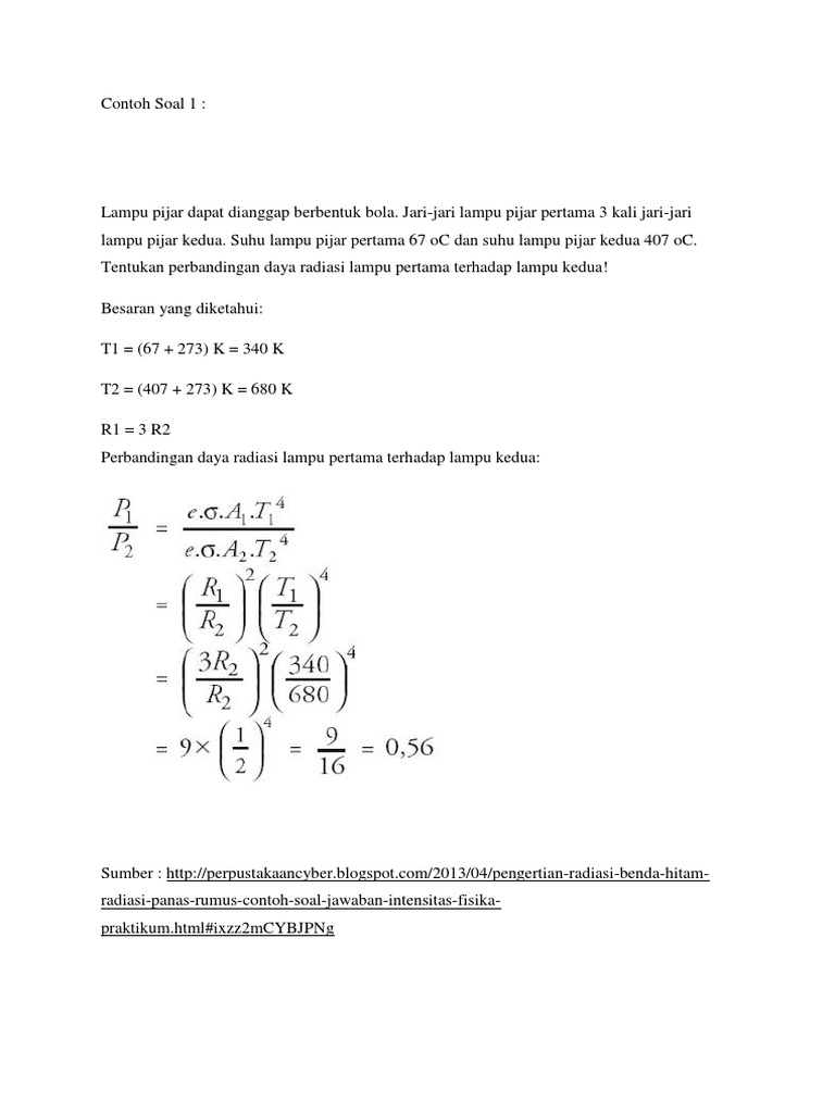 Contoh Soal Radiasi Dan Jawabannya - Jawaban Cerdas