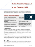 Tech Note 10 Dimensioning and Estimating Brick Masonry