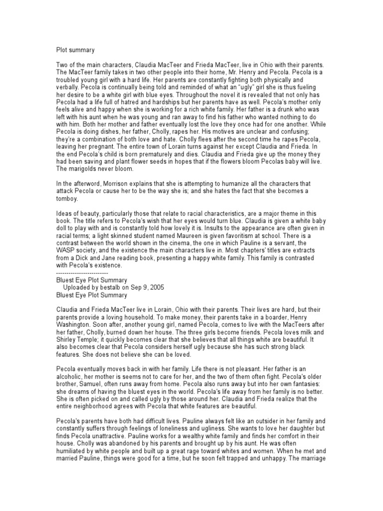 The Bluest Eye Pdf Download