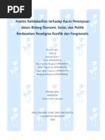 Download Analisis Ketidakadilan Terhadap Kaum Perempuan Dalam Bidang Ekonomi Sosial Dan Politik Berdasarkan Paradigma Konflik Dan Fungsionalis by Erika Angelika SN24674147 doc pdf