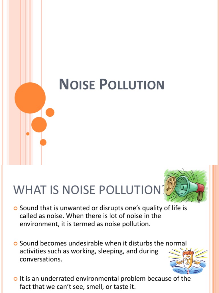 Make a powerpoint presentation on sound pollution picture