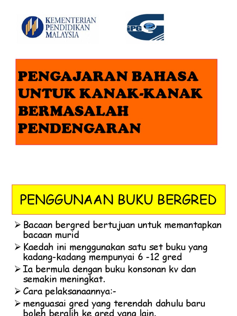 Pengajaran Bahasa Untuk Kanak Kanak Bermasalah Pendengaran Pdf