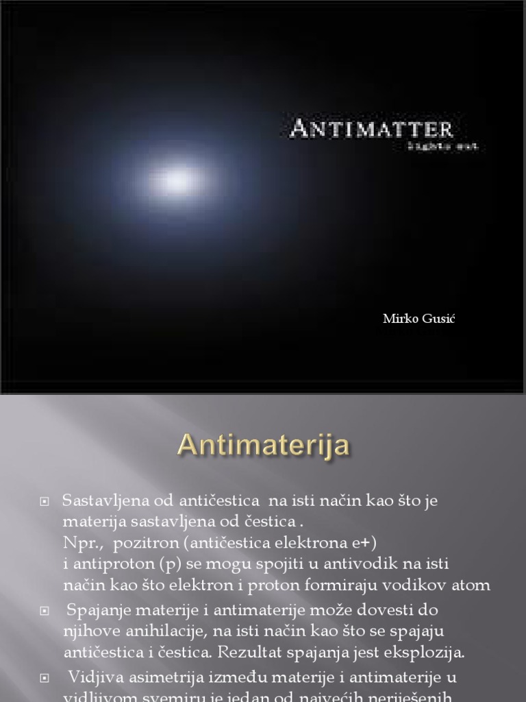 Antimatter | PDF