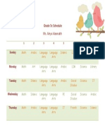 Grade 3c Schedule-New