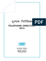 Ntpc Telephone - 2013