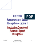 Lectures 1 Rabiner speech processing