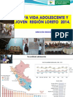 Tendencia Embarazo Adolescente Región Loreto - 2013 Endes