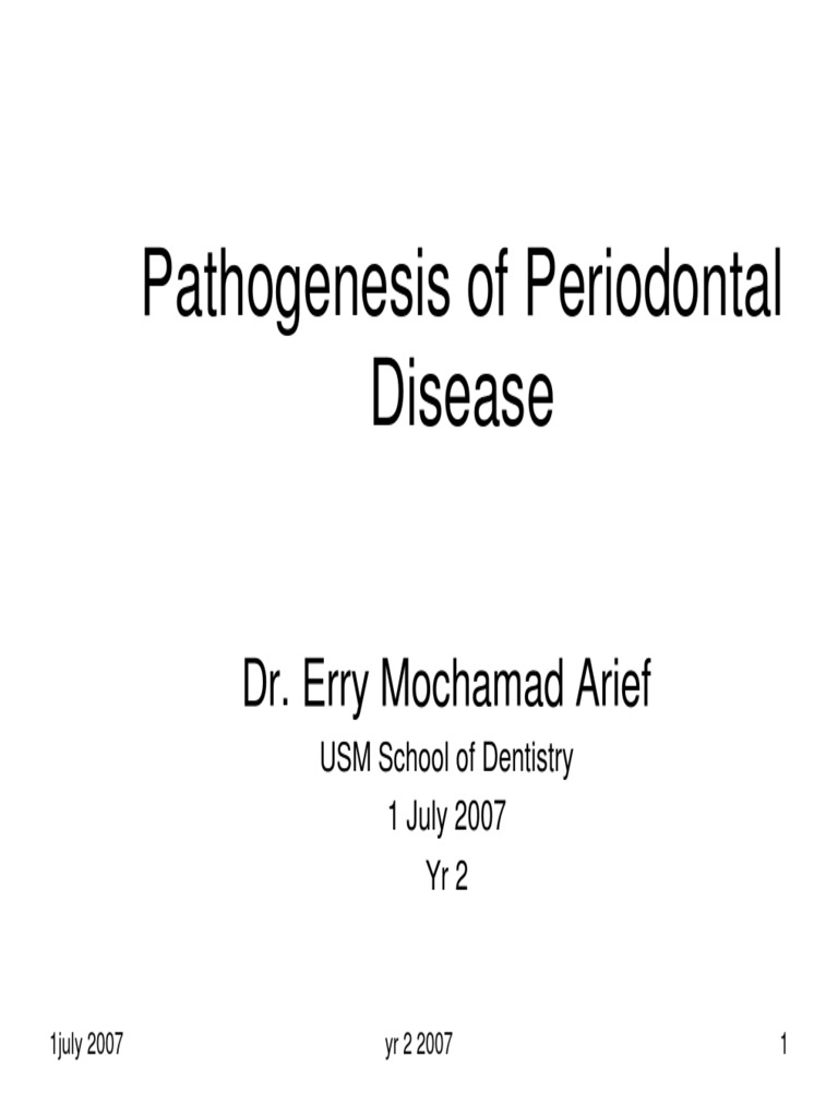 Pathogenesis of Periodontal Disease | PDF | Inflammation | Epithelium