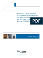 Business Opportunities in The Emerging Lubricant Markets of South Asia, The Middle East, and Northern Africa, 2005-2015