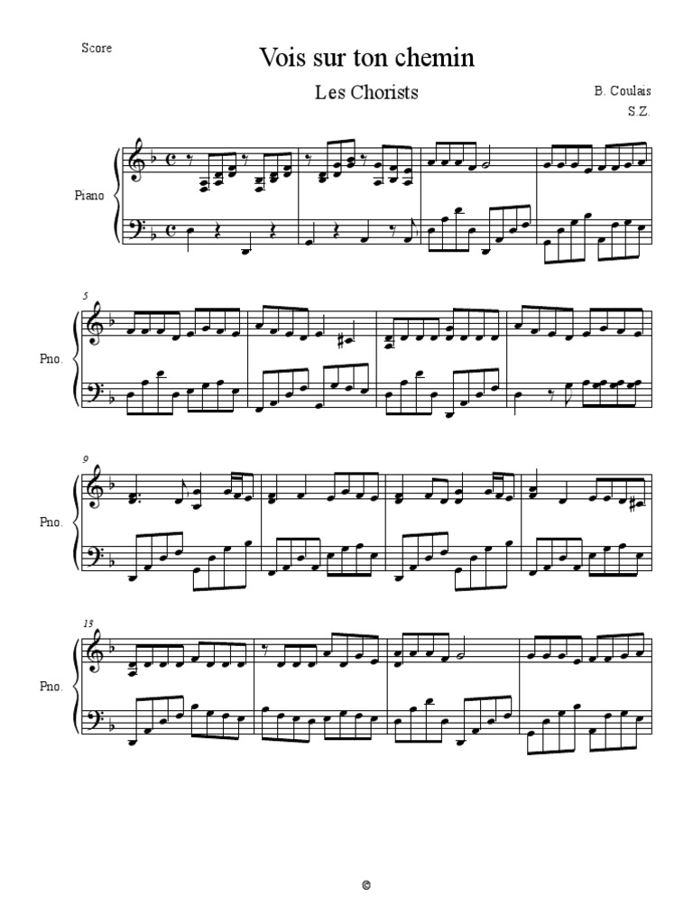 Vois Sur Ton Chemin PDF PDF