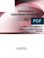 Volúmenes y Capacidades Pulmonares: Profesor: Arturo Gallardo M. Presiones Pleurales