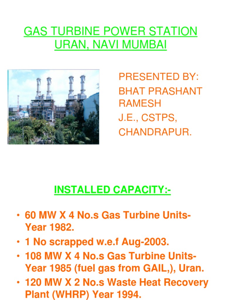 Uran Gas Turbine Power Plant Overview | PDF | Energy And Resource | Nature