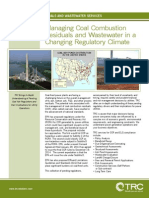 Managing Coal Ash Residuals and Wastewater in A Changing Regulatory Climate