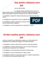 10 Idei Creative Pentru Cautarea Unui Job