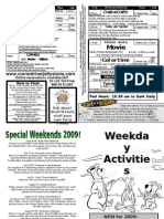 2009 Activity List Weekday