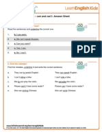 Grammar Test Modals Can and Cant Answers