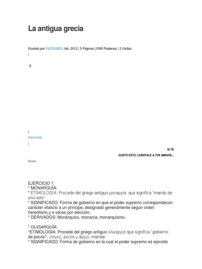 La Antigua Grecia | PDF | Clásicos