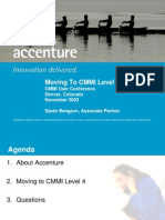 Moving To CMMI Level 4 (SW/SE/IPPD) : CMMI User Conference Denver, Colorado November 2003 Sarah Bengzon, Associate Partner