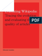 Evaluating Wikipedia Quality with Evolution Analysis