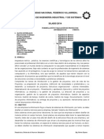 Silabos de Formulación y Evaluación de Proyectos Informáticos 2014