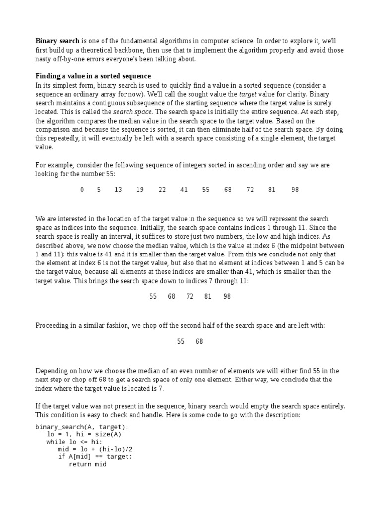 Binary Search | PDF