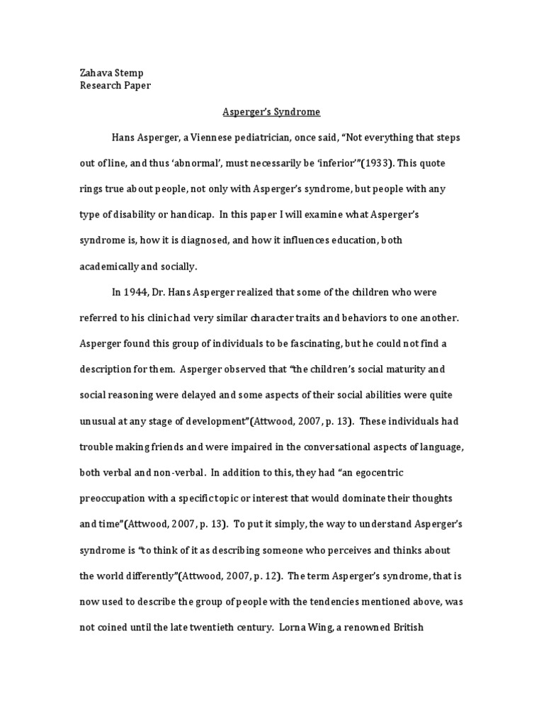 Understanding Asperger's Syndrome | PDF | Autism | Asperger Syndrome