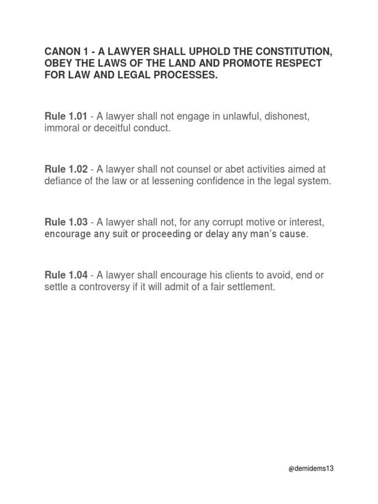 Canons Legal Ethics PDF Practice Of Law Lawyer