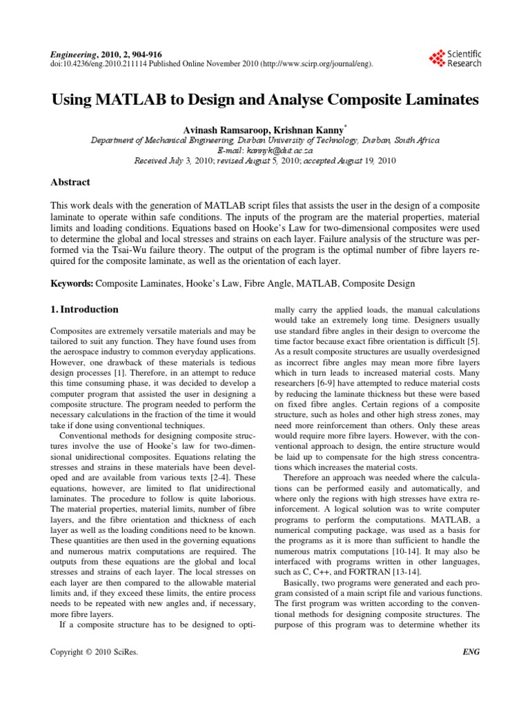 Engineering20101100005 44076873 | PDF | Composite Material | Stress ...