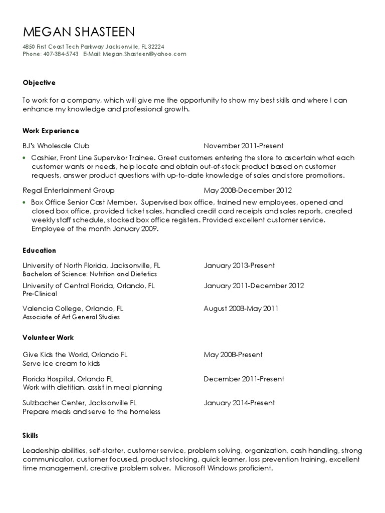 capstone project resume