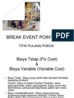Break Event Point (Bep)