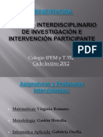 Trabajo de Investigación ESI 2012