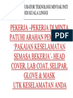 PEKERJA GÇôPEKERJA DI MINTA PATUHI ARAHAN PEMAKAIAN.ppt