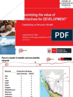 Maximizing The Value of Extractives For DEVELOPMENT": Capitalizing On Resource Wealth