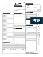 Savage Worlds Character Sheet