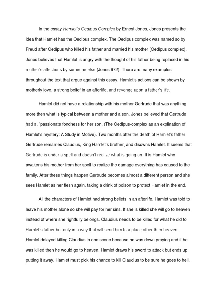 Hamlet's Oedipus Complex by Ernest Jones, Jones Presents The PDF Hamlet