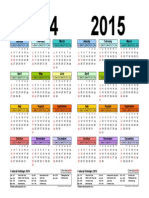 Two Year Calendar 2014 2015 Landscape in Color