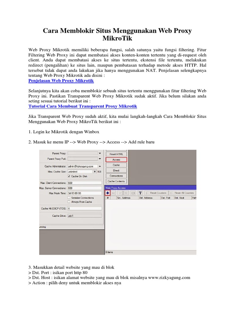 Memblokir Situs dengan Transparent Proxy | PDF