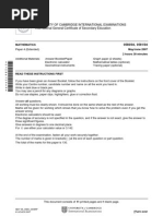 CIE IGCSE SUMMER 2007 MATHEMATICS PAPERS 0580 s07 QP 4