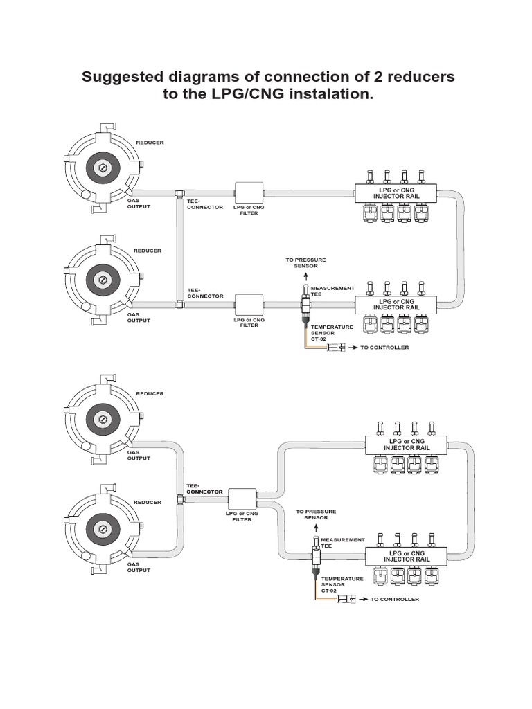 Suggested Diagrams of Connection of 2 Reducers To The LPG/CNG ...
