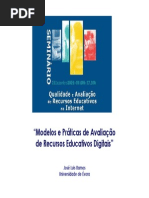 Modelos de avaliação de Recursos Educativos Digitais