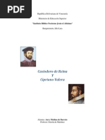 Trabajo Biografia de Cipriano Valera y Casidoro de Reina