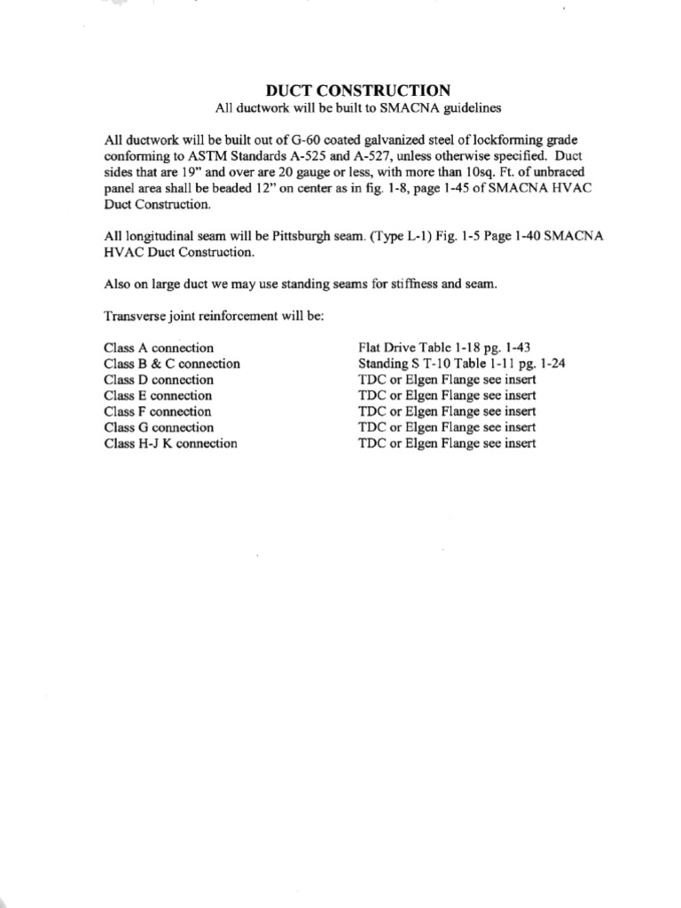 R&R Ductwork Specs | PDF