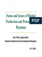 미얀마의 바이오연료 현황 및 가능성